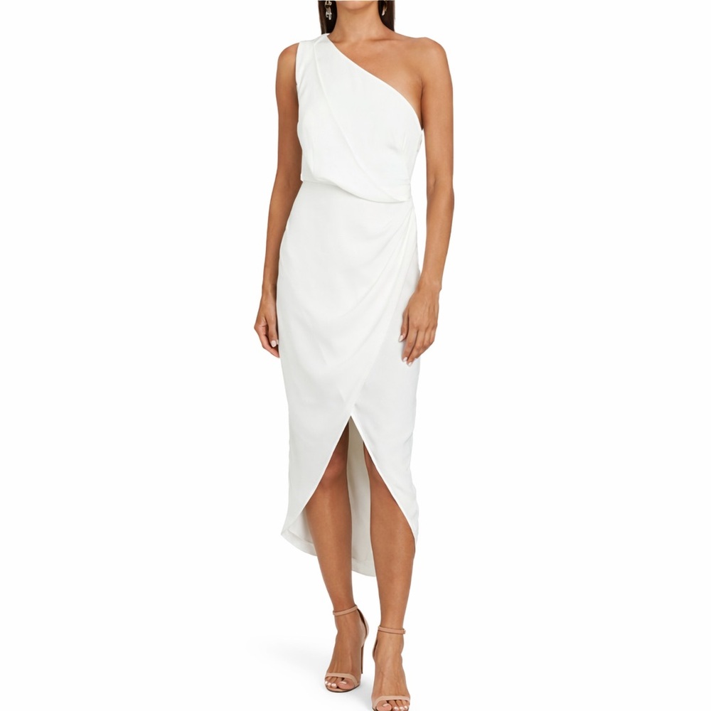 BHLDNx significant other 4 Agnes one-shoulder 0408 midi dress white